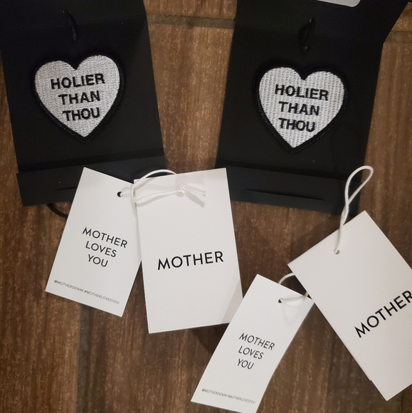 New 2 MOTHER Holier Than Thou Denim Patches and Mother Tags. - Picture 3 of 14